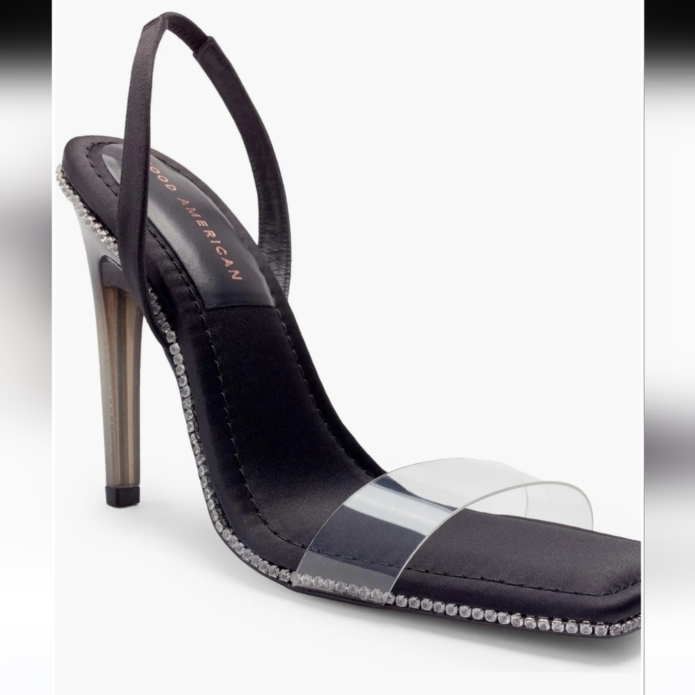 Good American Crystal Crush Lucite® Sandal - Picture 5 of 6
